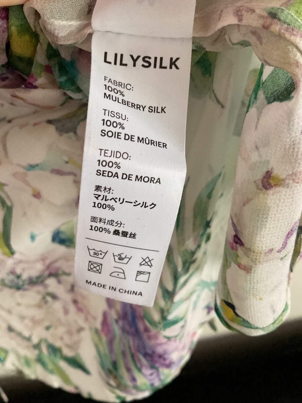 LilySilk X MIM Women's Floral 2 in 1 Silk Blouse Long Sleeve 100% Silk Shirt Top - Picture 9 of 10
